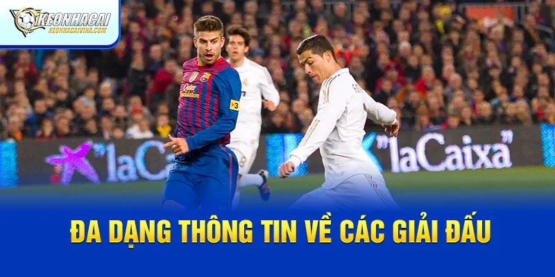 Đa dạng thông tin về các giải đấu